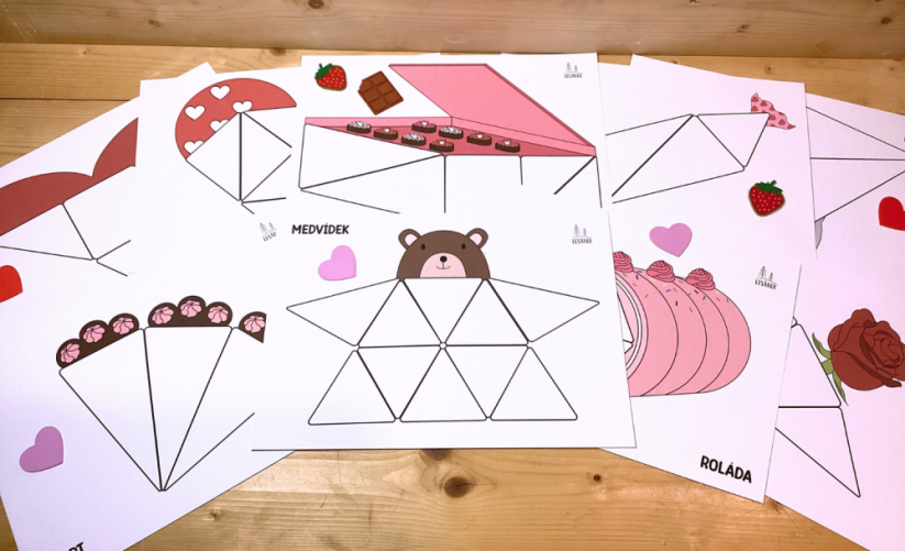 VALENTÝNSKÉ ŠABLONY - HRÁTKY S MAGNETICKOU STAVEBNICÍ - PDF: PDF