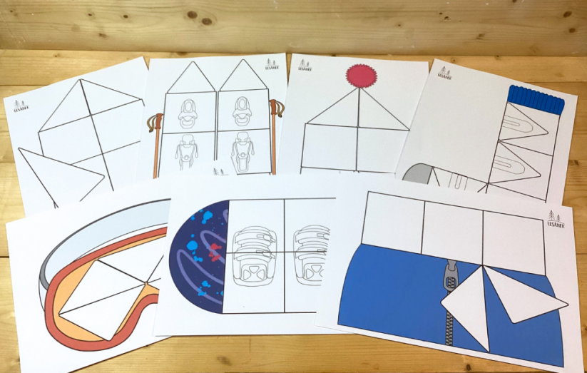 ZIMNÍ SPORTY - ŠABLONY PRO HRÁTKY S MAGNETICKOU STAVEBNICÍ