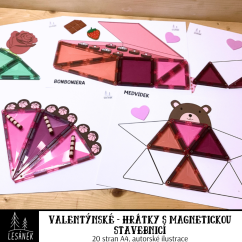 VALENTÝNSKÉ ŠABLONY - HRÁTKY S MAGNETICKOU STAVEBNICÍ