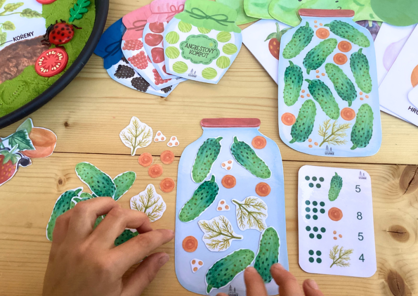 OVOCE A ZELENINA NA ZAHRÁDCE - senzorické hraní