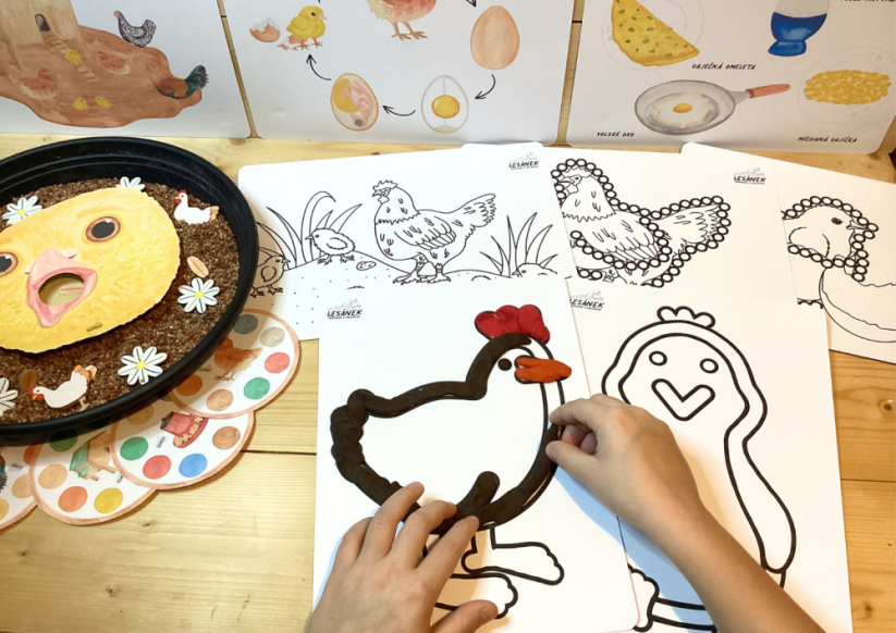 V KURNÍKU - senzorické hraní - PDF: POLOTOVAR 