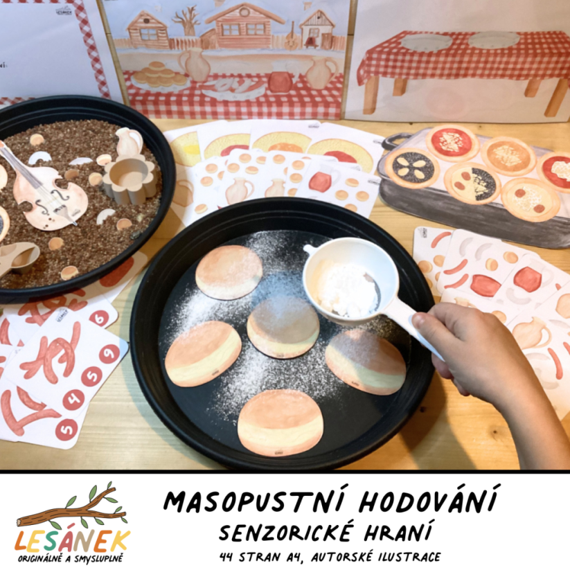 MASOPUSTNÍ HODOVÁNÍ - senzorické hraní - PDF: POLOTOVAR 