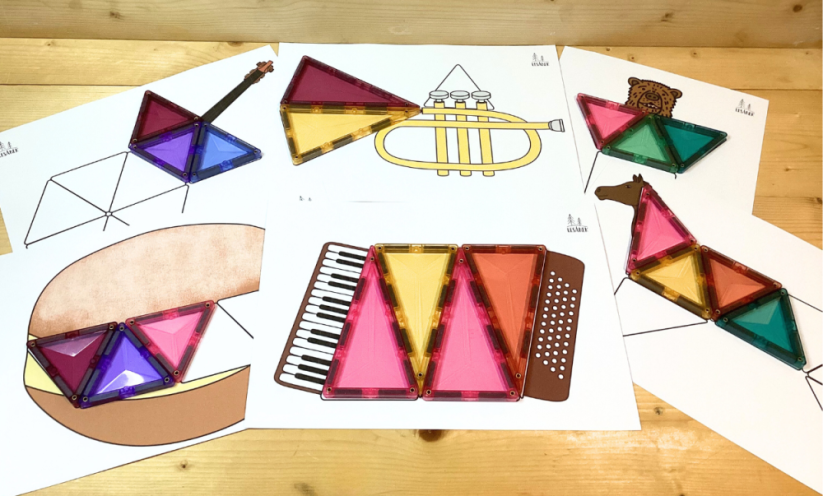 MASOPUSTNÍ ŠABLONY - HRÁTKY S MAGNETICKOU STAVEBNICÍ