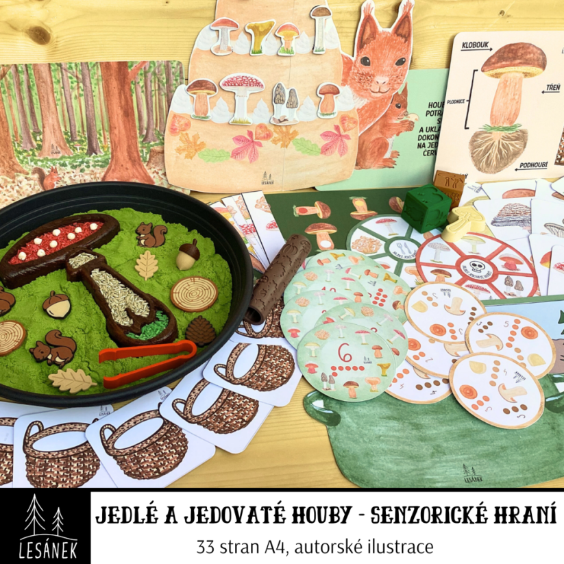 JEDLÉ A JEDOVATÉ HOUBY - senzorické hraní