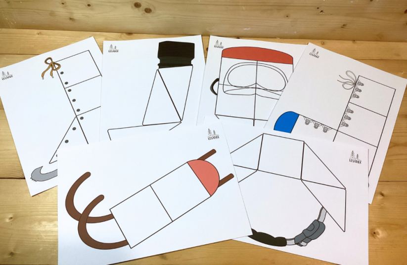 ZIMNÍ SPORTY - ŠABLONY PRO HRÁTKY S MAGNETICKOU STAVEBNICÍ